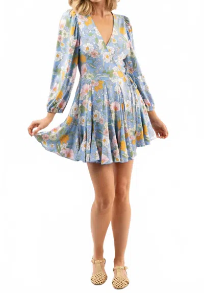 Smith & Quinn Sterling V-neck Mini Dress In Marigold In Gray