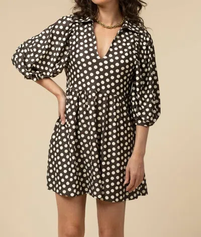 Smith & Quinn The Charlotte Dress In Chocolate Dot In Black
