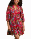 Smith & Quinn Tory 3/4 Puff Sleeves Dress In Camilla Punch In Multi