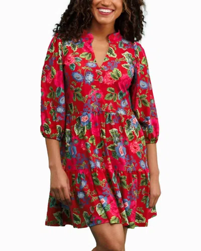 Smith & Quinn Tory 3/4 Puff Sleeves Dress In Camilla Punch In Multi