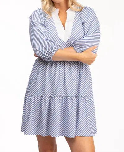 Smith & Quinn Tory Dress In Chambray Stripe In Multi