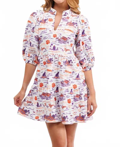 Smith & Quinn Tory Mini Dress In Clemson Toile In Pink
