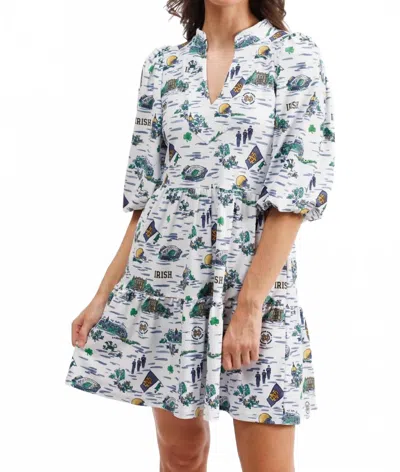 Smith & Quinn Tory Mini Dress In Notre Dame Toile In Blue