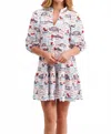 Smith & Quinn Tory Mini Dress In Ole Miss Toile In Multi