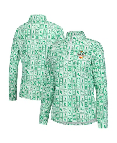 Smith & Quinn Women's Green Arnold Palmer Invitational Geo Print Ava Quarter-zip Pullover