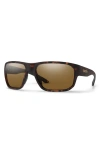 Smith Arvo 61mm Chromapop™ Polarized Wraparound Sunglasses In Tortoise/chromapop Brown