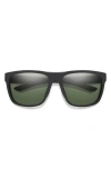 Smith Barra 59mm Chromapop™ Polarized Sunglasses In Matte Black/gray Green