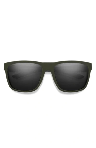 Smith Barra 59mm Chromapop™ Polarized Sunglasses In Matte Moss/black