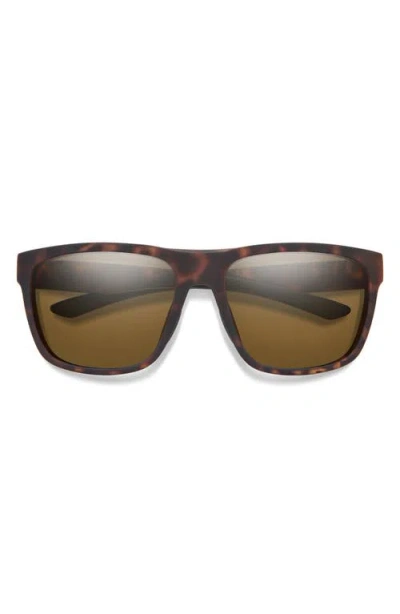 Smith Barra 59mm Chromapop™ Polarized Sunglasses In Matte Tortoise/brown