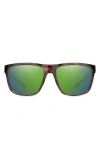 Smith Barra 59mm Chromapop™ Polarized Sunglasses In Tortoise/green Mirror