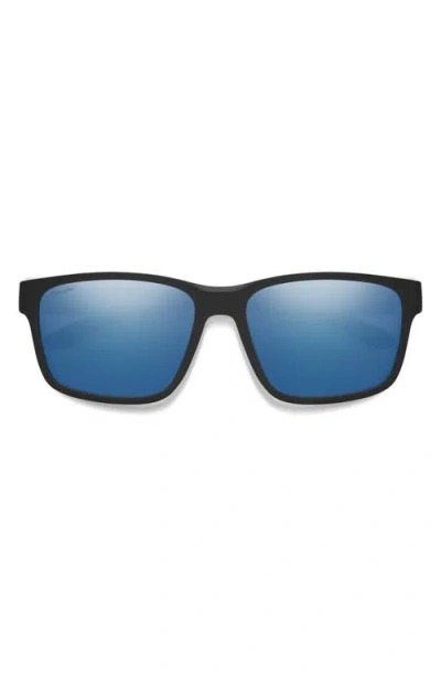 Smith Basecamp 58mm Chromapop™ Polarized Sunglasses In Matte Black/chromapop Blue