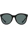 Smith Bayside Round-frame Sunglasses In Black