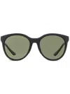 Smith Bayside Round-frame Sunglasses In Black