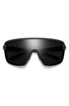 Smith Boomtown 135mm Chromapop™ Polarized Shield Sunglasses In Black