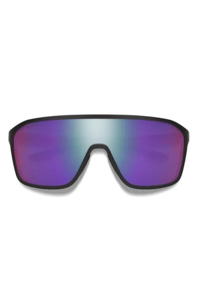 Smith Boomtown 135mm Chromapop™ Polarized Shield Sunglasses In Purple