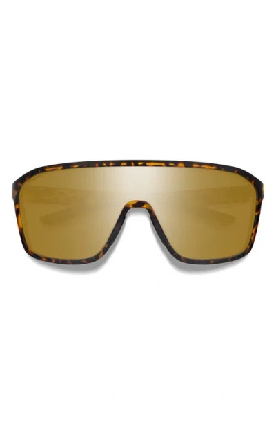 Smith Boomtown 135mm Chromapop™ Polarized Shield Sunglasses In Brown
