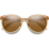 Smith Cheetah 54mm Polarized Round Sunglasses In Brown