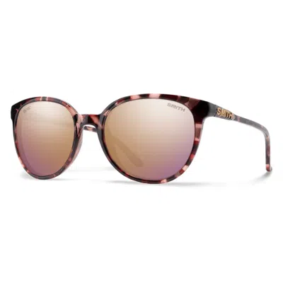 Pre-owned Smith Cheetah Sunglasses - Women's - B4bc Rose Tort W/chromapop Polarized Rose In Pink