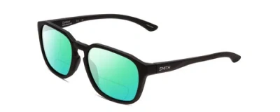 Pre-owned Smith Contour Square Unisex Polarized Bi-focal Sunglasses Black 56 Mm 41 Options In Green Mirror