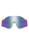 Smith Defy 135mm Chromapop™ Polarized Shield Sunglasses In Lichen/violet Mirror