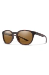 Smith Easbank Core 52mm Polarized Round Sunglasses In Matte Tortoise/brown