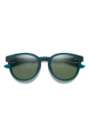 Smith Easbank Core 52mm Polarized Round Sunglasses In Pacific Crystal/gray Green