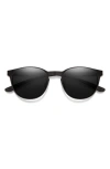 Smith Eastbank 52mm Chromapop™ Polarized Round Sunglasses In Matte Black/black