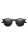 Smith Eastbank 52mm Chromapop™ Polarized Round Sunglasses In Matte Moss/black