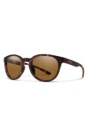 Smith Eastbank 52mm Chromapop™ Polarized Round Sunglasses In Tortoise/chromapop Brown