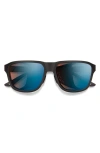 Smith Embark 58mm Chromapop™ Polarized Square Sunglasses In Matte Black/glacier Copper