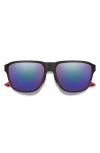 Smith Embark 58mm Chromapop™ Polarized Square Sunglasses In Blue