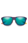 Smith Embark 58mm Chromapop™ Polarized Square Sunglasses In Purple/cinder/opal