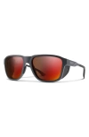 Smith Embark 58mm Chromapop™ Polarized Square Sunglasses In Slate/glacier Copper Red