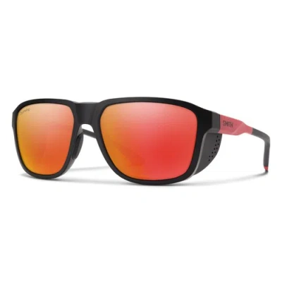Pre-owned Smith Embark Sport & Performance Sunglasses - Tnf Matte Black/horizon Red Frame