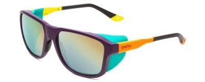 Pre-owned Smith Embark Sunglasses Purple Cinder Hi Viz/cp Polarized Opal Blue Mirror 58 Mm In Multicolor