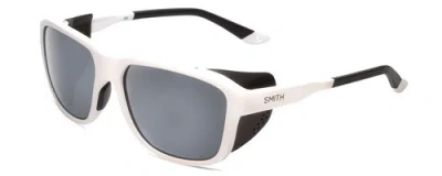 Pre-owned Smith Embark Wrap Sunglasses In White & Chromapop Polarized Platinum Mirror 58mm In Multicolor