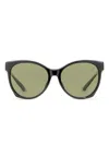 Smith Bayside Round-frame Sunglasses In Black