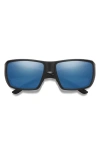Smith Guide's Choice 58mm Chromapop™ Polarized Wraparound Sunglasses In Black/chromapop Glass Blue