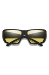 Smith Guide's Choice 58mm Chromapop™ Polarized Wraparound Sunglasses In Black/low Light Yellow