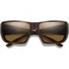Smith Guide's Choice 58mm Chromapop™ Polarized Wraparound Sunglasses In Tortoise/chromapop Brown