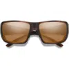 Smith Guide's Choice 58mm Chromapop™ Polarized Wraparound Sunglasses In Tortoise/copper