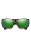 Smith Guide's Choice 58mm Chromapop™ Polarized Wraparound Sunglasses In Tortoise/green