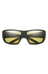 Smith Guide's Choice 62mm Polarized Oversize Wraparound Sunglasses In Black