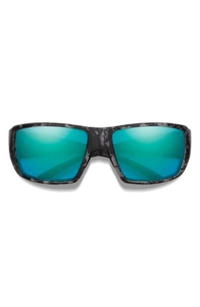 Smith Guide's Choice 62mm Polarized Oversize Wraparound Sunglasses In Multi
