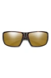 Smith Guide's Choice 62mm Polarized Oversize Wraparound Sunglasses In Black