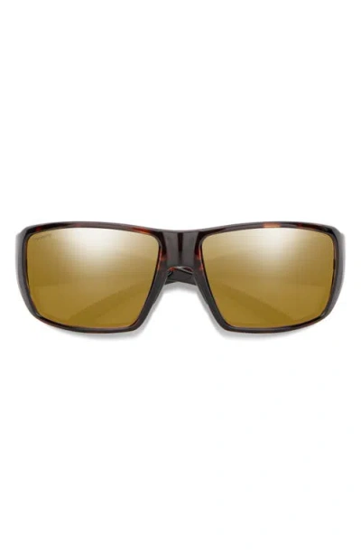 Smith Guide's Choice 62mm Polarized Oversize Wraparound Sunglasses In Brown