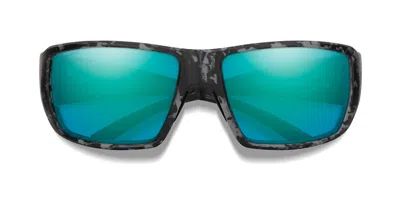 Smith Guide Choice/n Polarized Uhx/qg Men's Sunglasses Black Size 62 In Matte Black Ash Grey Marble