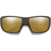Smith Guides 62mm Chromapop™ Polarized Oversize Wraparound Sunglasses In Brown