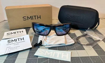 Pre-owned Smith Guides Choice Sunglasses, Matte Havana, Polarized Blue Mirror Glass