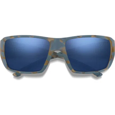 Smith Guides Choice Xl 63mm Chromapop™ Polarized Oversize Square Sunglasses In Blue